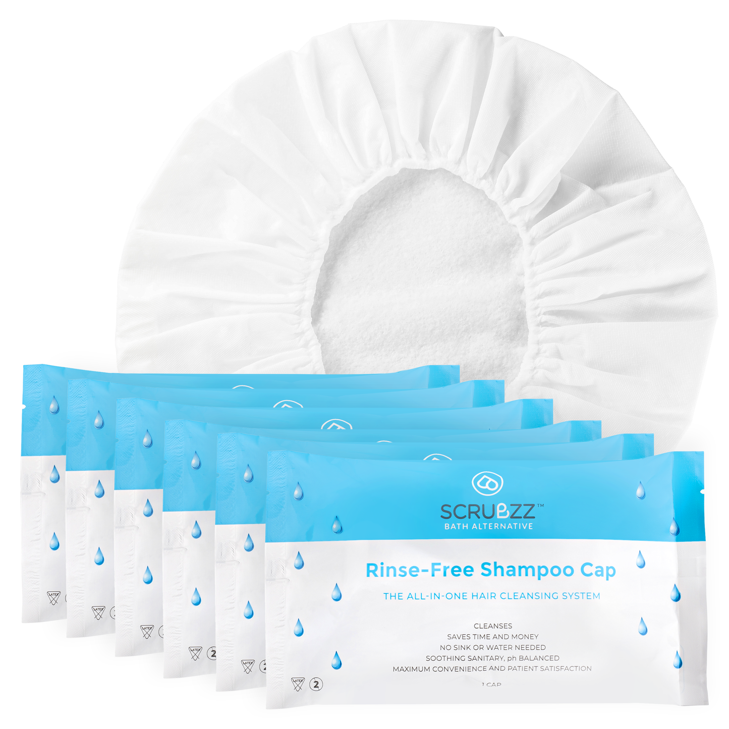 Rinse Free Shampoo Caps (6 Pack)