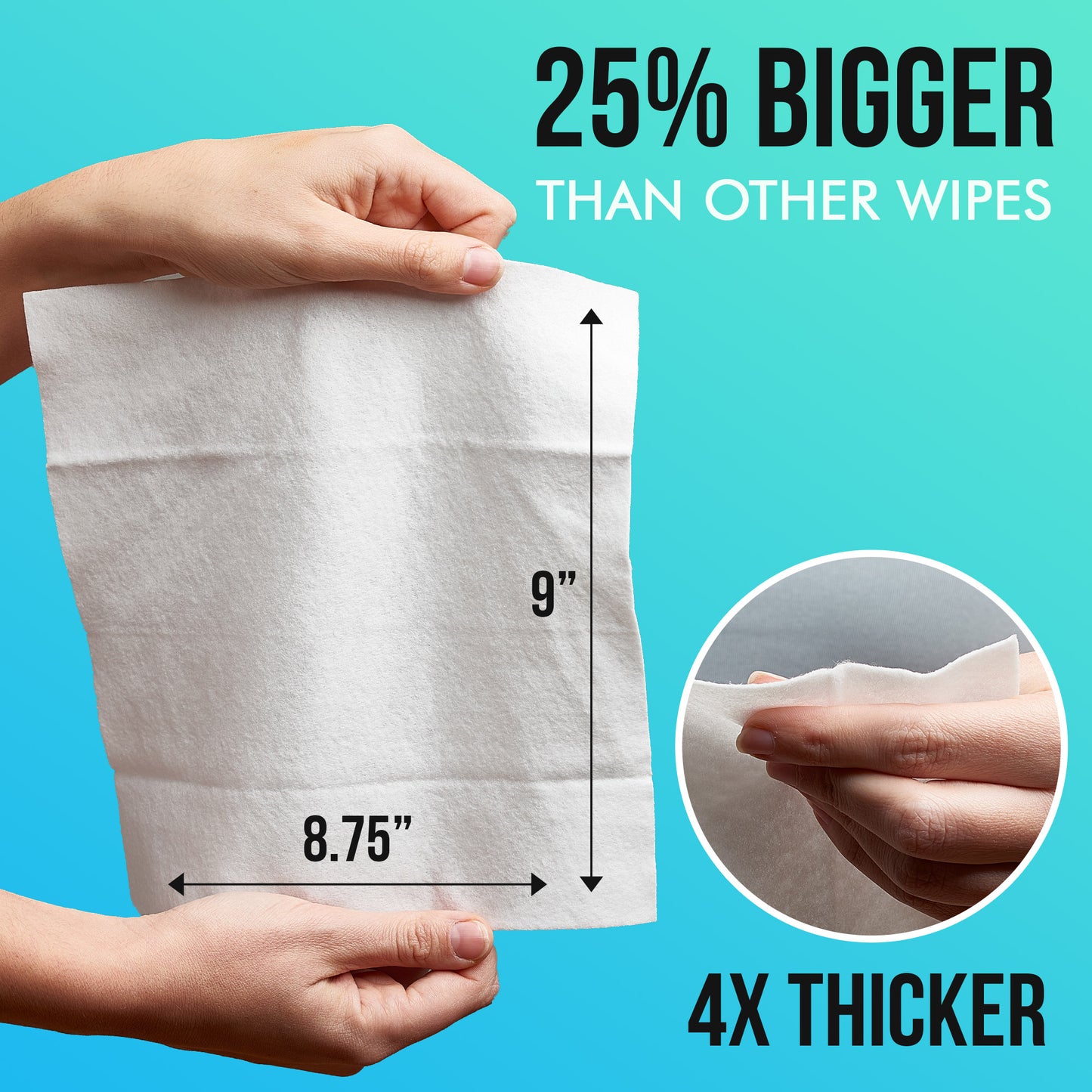 Scrubzz Ultra Thick Bathing Wipes for Adults - 8 Pack