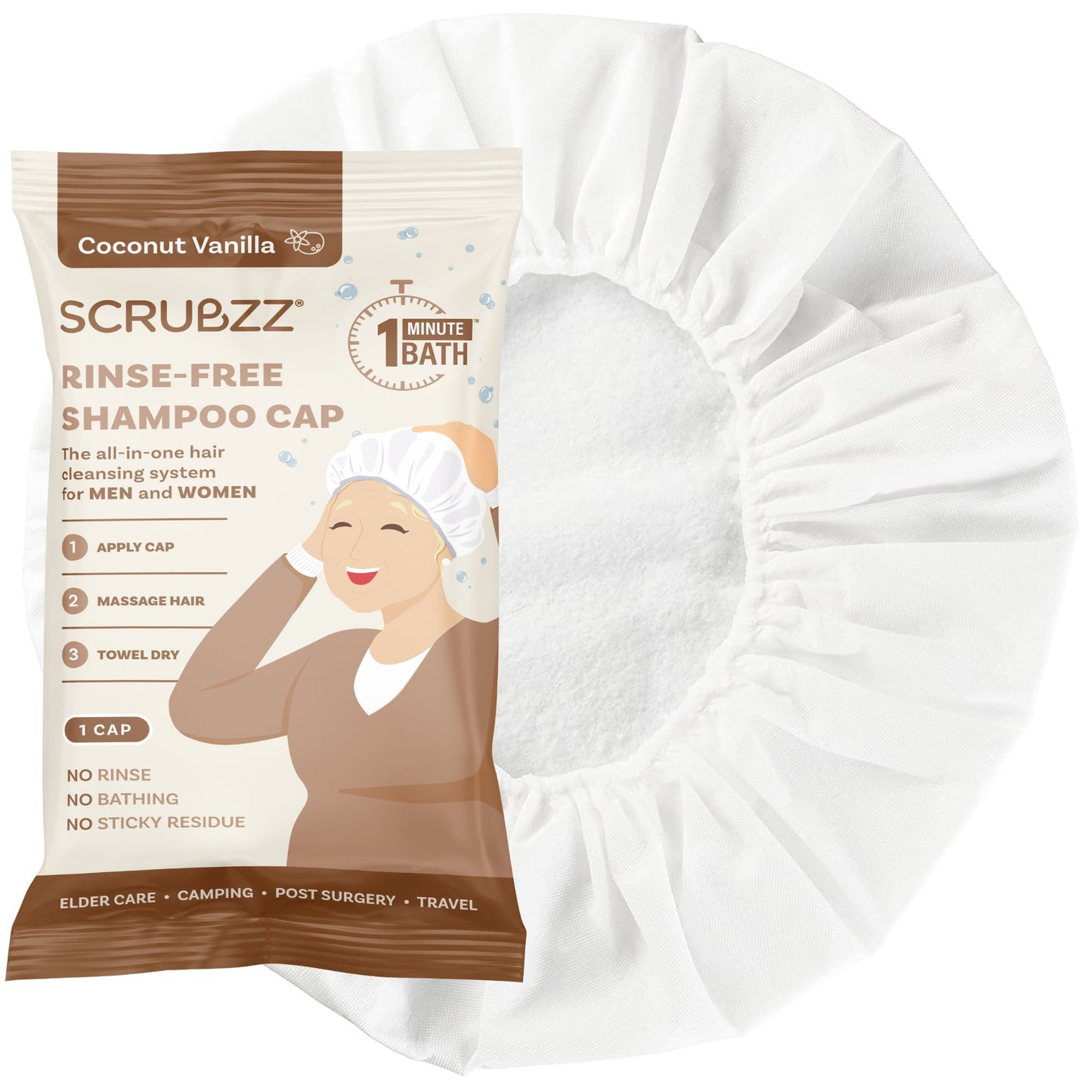 Scrubzz Ultra Thick Bathing Wipes for Adults - 8 Pack