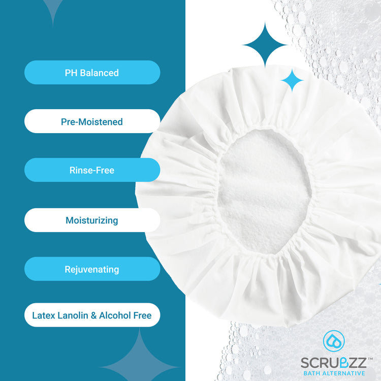 Scrubzz Rinse Free Shampoo Caps - 6 Pack – Scrubzz Rinse-Free Sponge Bath