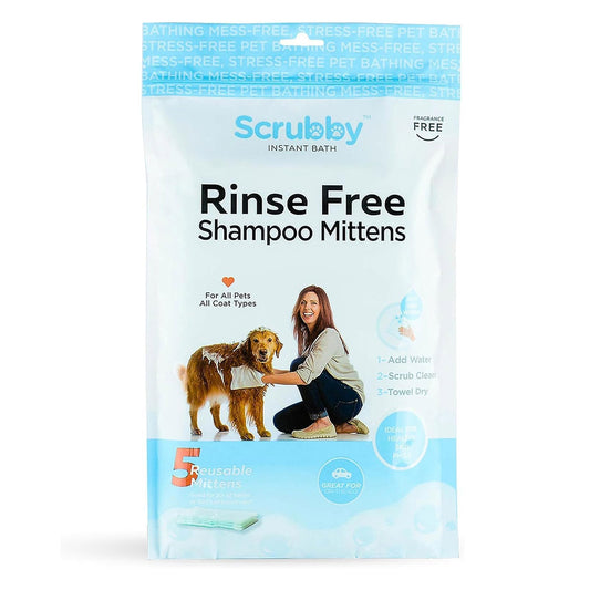 Rinse Free Shampoo Mittens for Pets